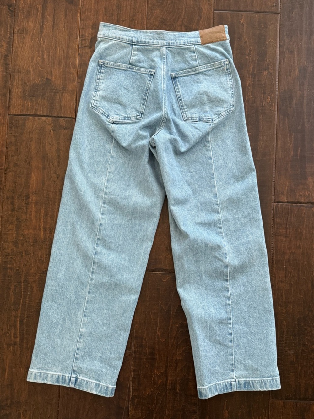 Madewell The Emmett Wide-Leg Crop Jean: Welt Pocket Edition Size 25 Kieran Wash - Picture 9 of 10